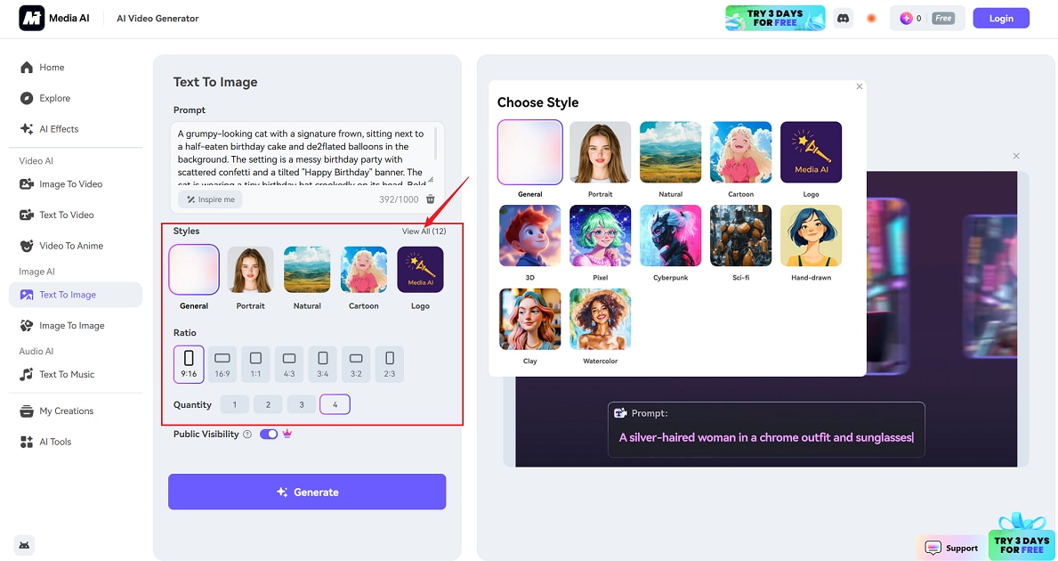 step2: choose image settings