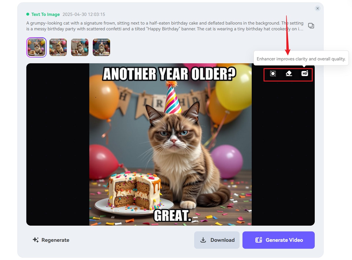 smart ai tools for grumpy cat birthday meme enhancement