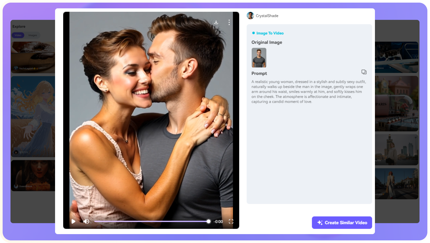 visit media.io hug me filter effect