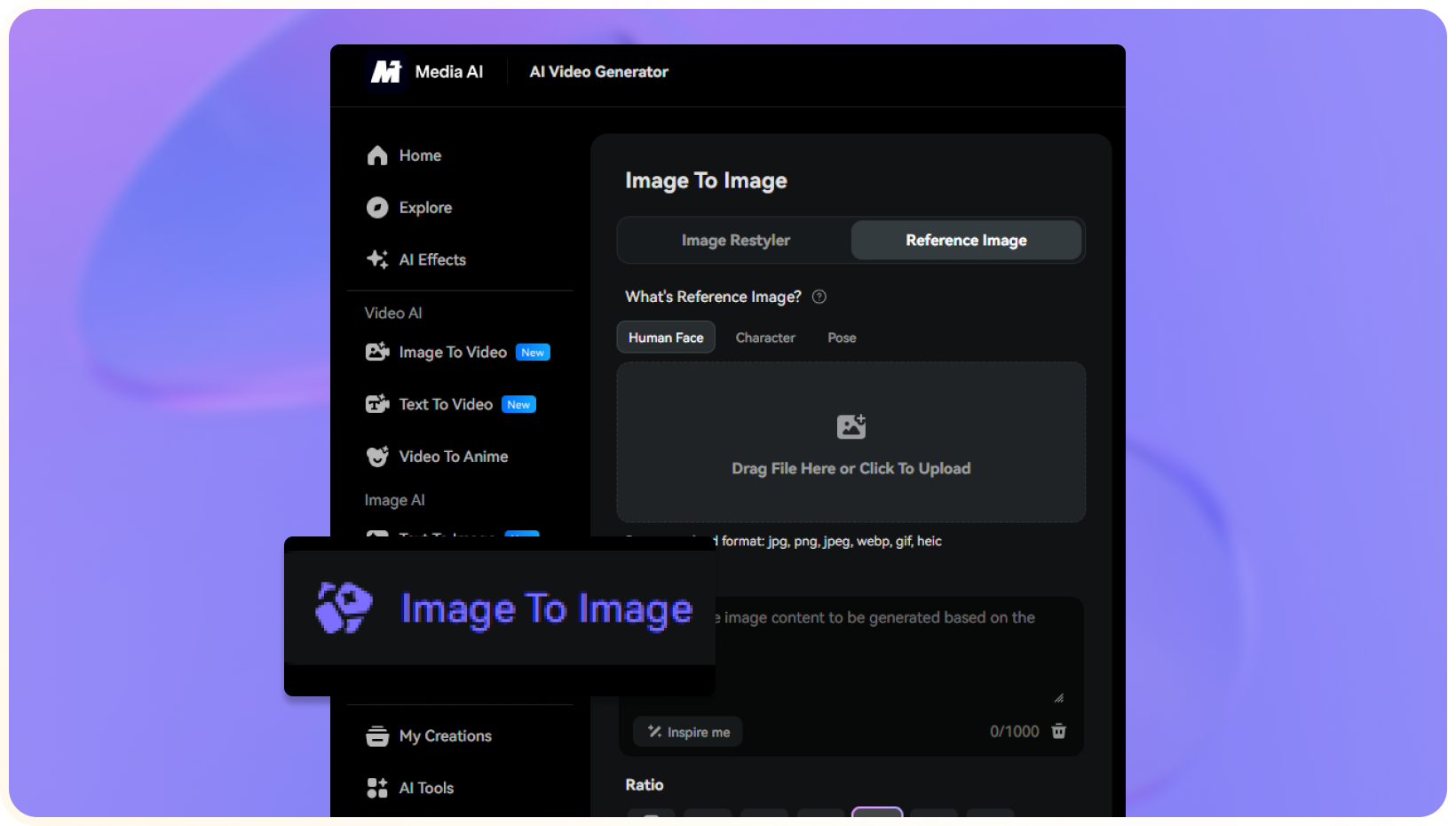 visit media.io ai korean filter