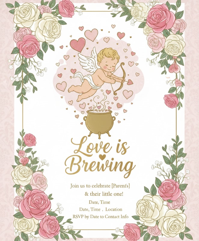Baby Cupid Valentine Invitation 2