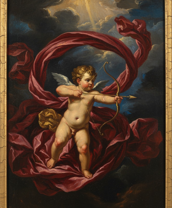 Baroque Cupid Oil Painting