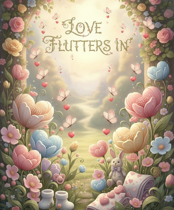 Butterfly Heart Garden Card 17