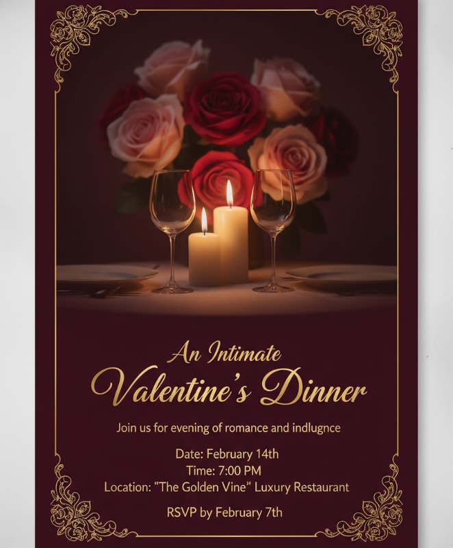 Candlelit Dinner Invitation 2