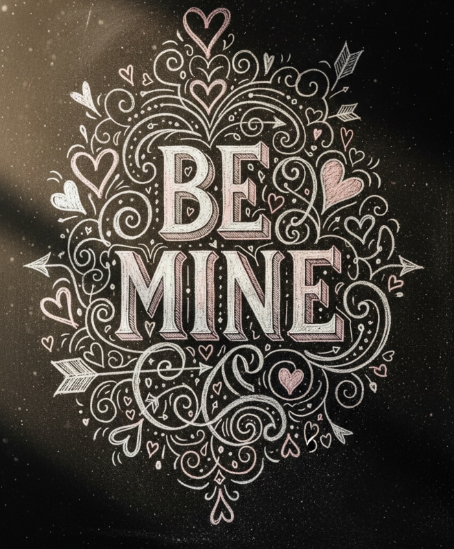 Chalkboard Typography Art Rustic