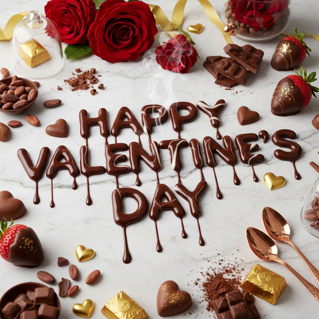 Valentine's Day 's Chocolate Melting Typography 2026