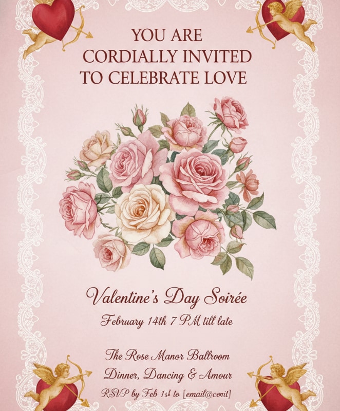 Classic Rose Invitation 4