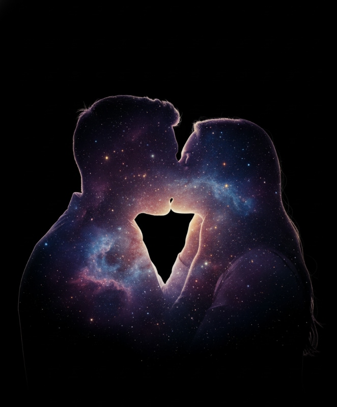 Cosmic Couple Double Exposure