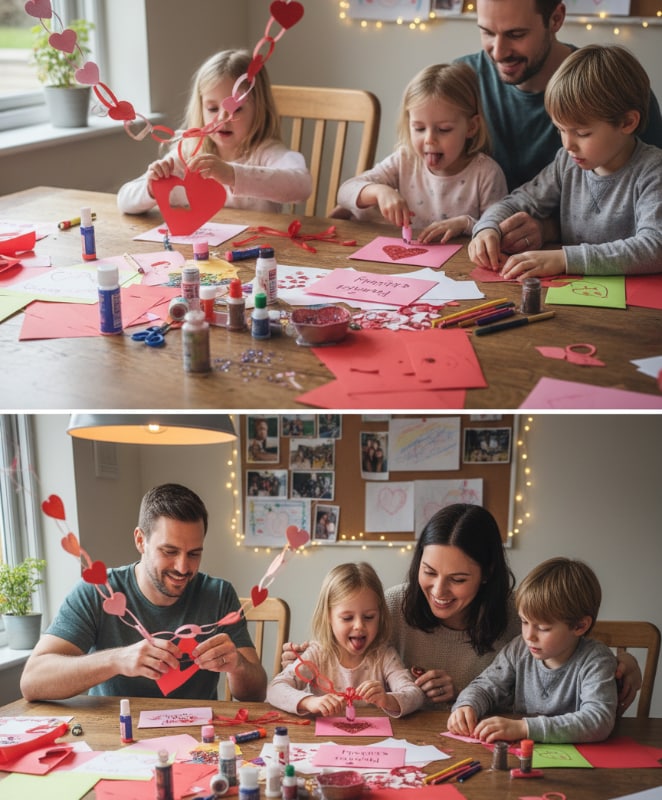 valentines day family craft activity photos