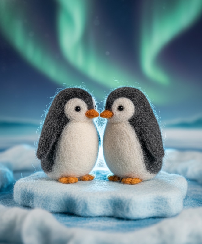 Felt Penguins Stop Motion