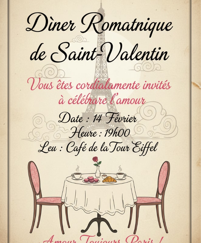 French Parisian Bistro Dinner 28