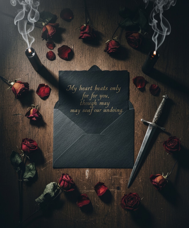 Gothic Moody Red Envelope