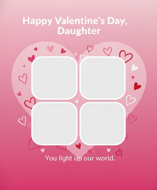 Heart Photo Collage Card 3