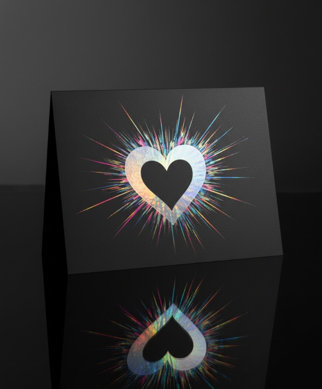 Iridescent Foil Stamped Card