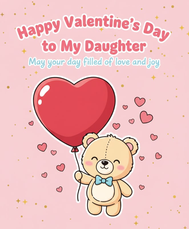 Kawaii Teddy Heart 4