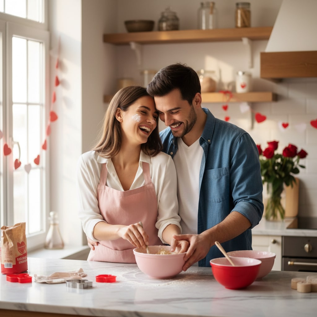 at home valentines couple photos