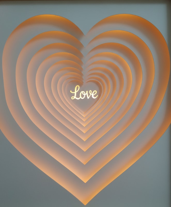 Layered Paper Heart Shadows