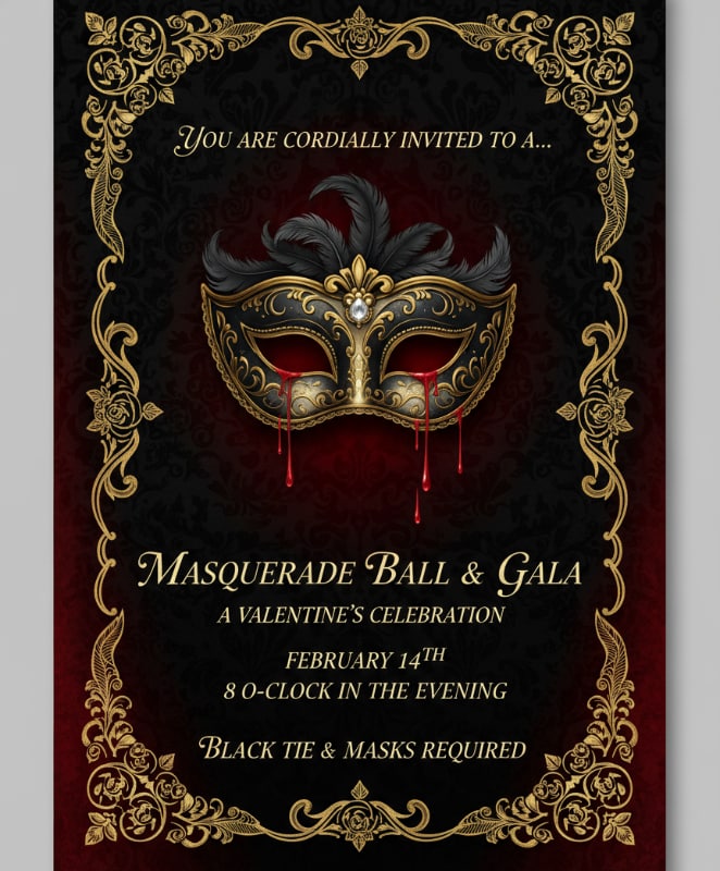 Masquerade Ball Gala Invite 21