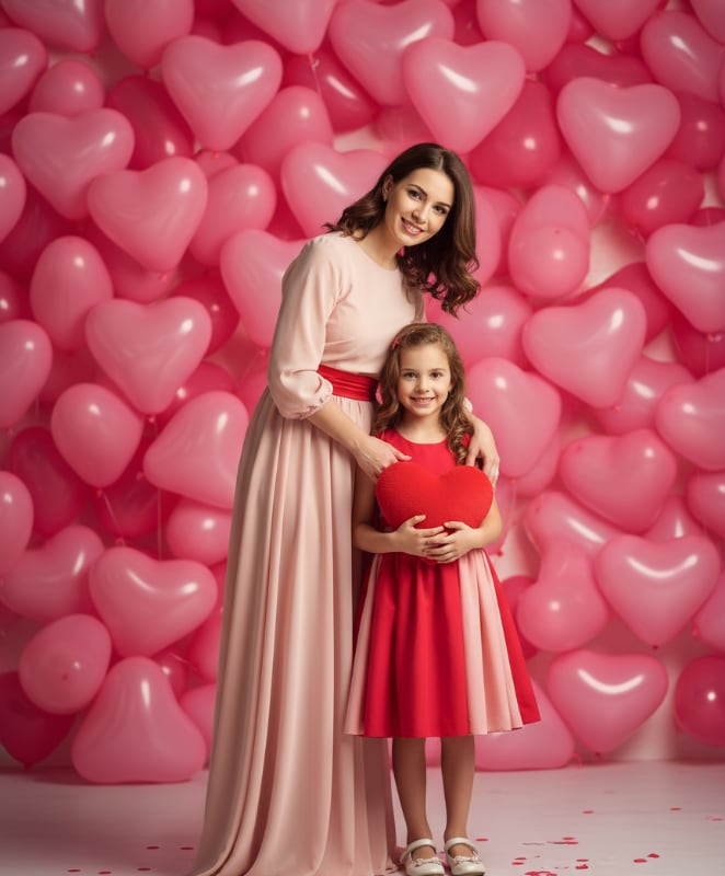 Mommy Daughter Heart Balloon 1