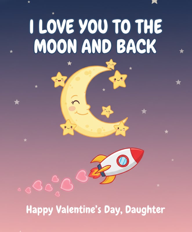 Moon And Back Card 16