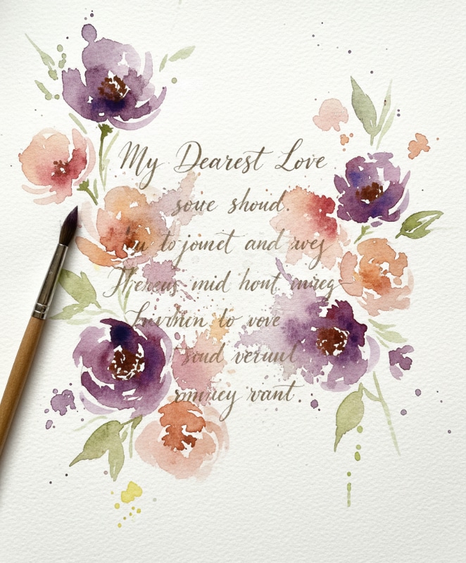 Painted Floral Bleed Paper