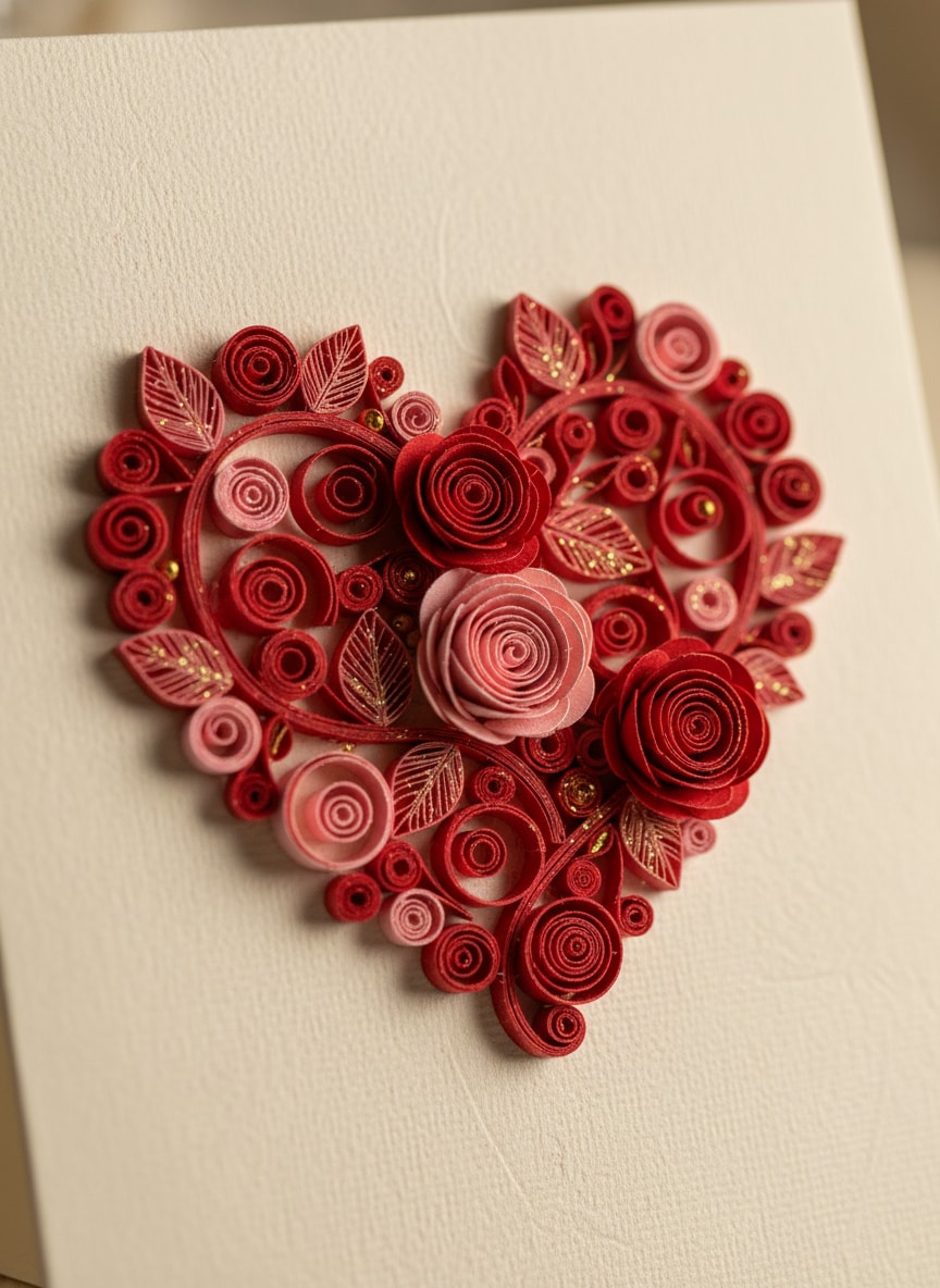 Paper Quill Heart Art