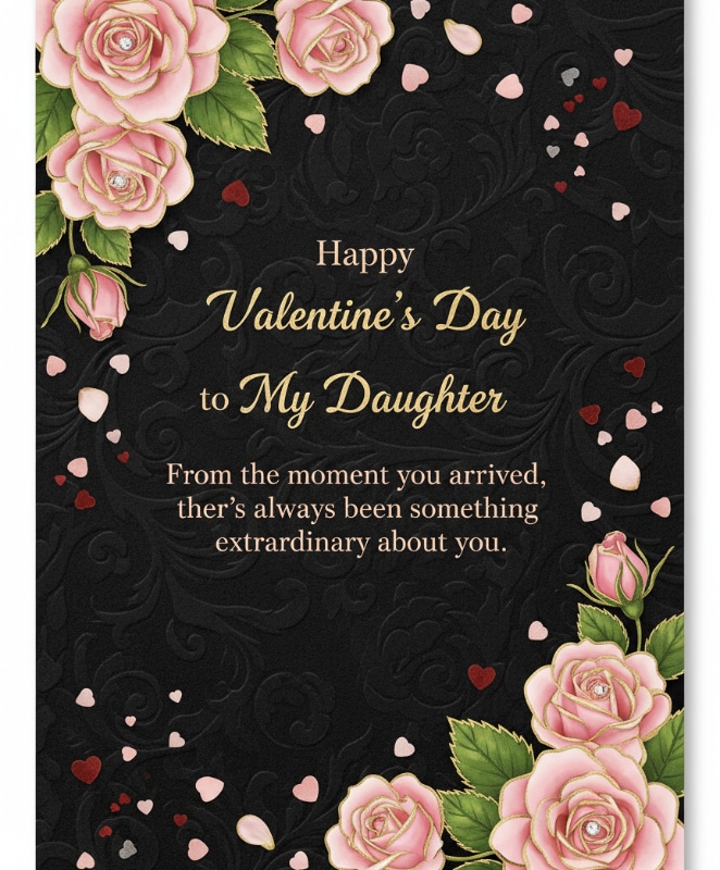 Pink Roses Daughter Card 1
