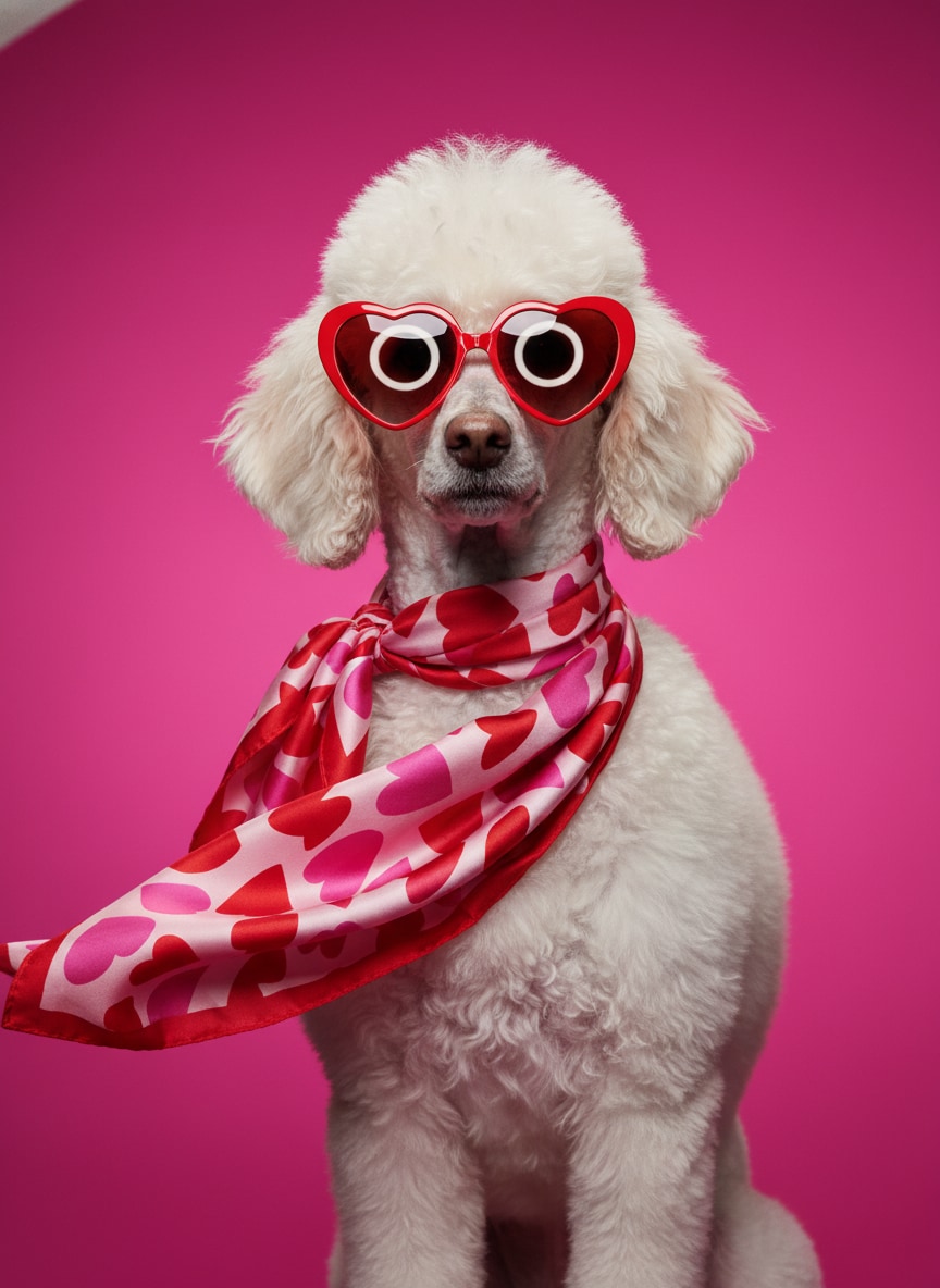 Poodle Fashion Heart Shades