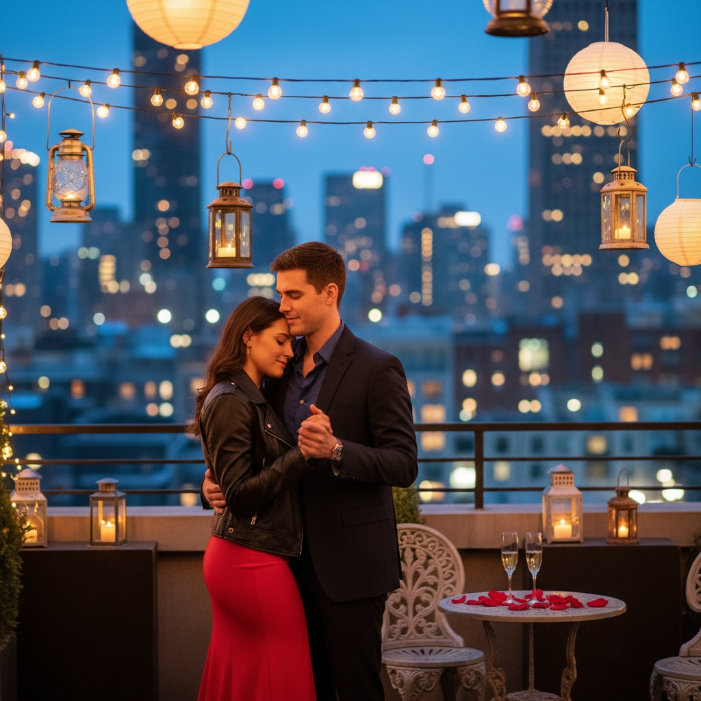 neon valentines couple photo