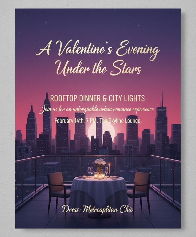 Rooftop Skyline City Dinner 39