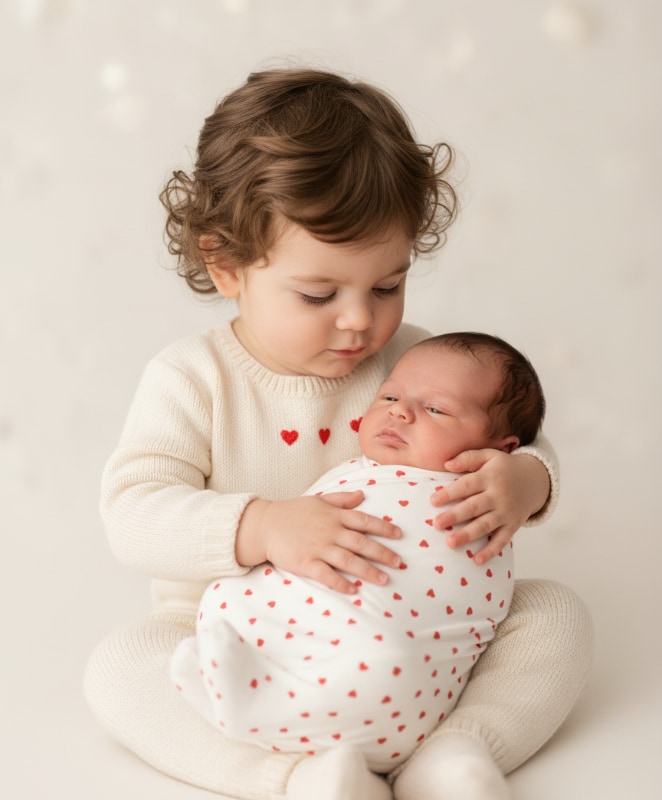 Sibling Valentine Photo Baby 17