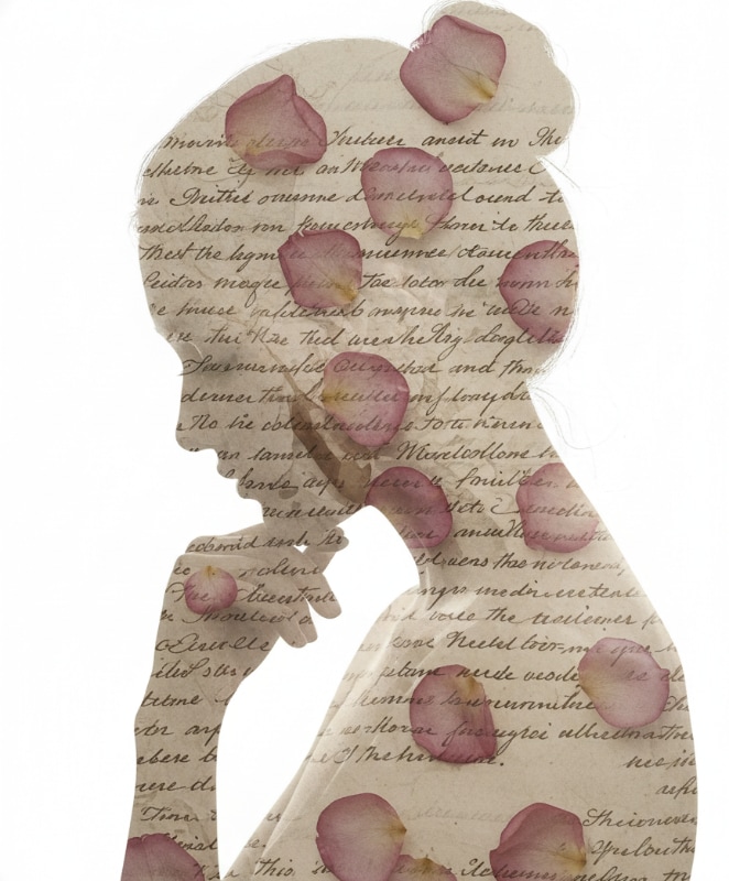 Silhouette Script Double Exposure