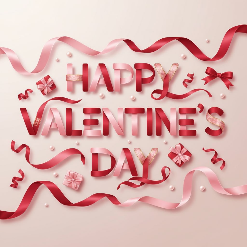 Valentine's Day 's Silk Ribbon Wrapped Letters 2026