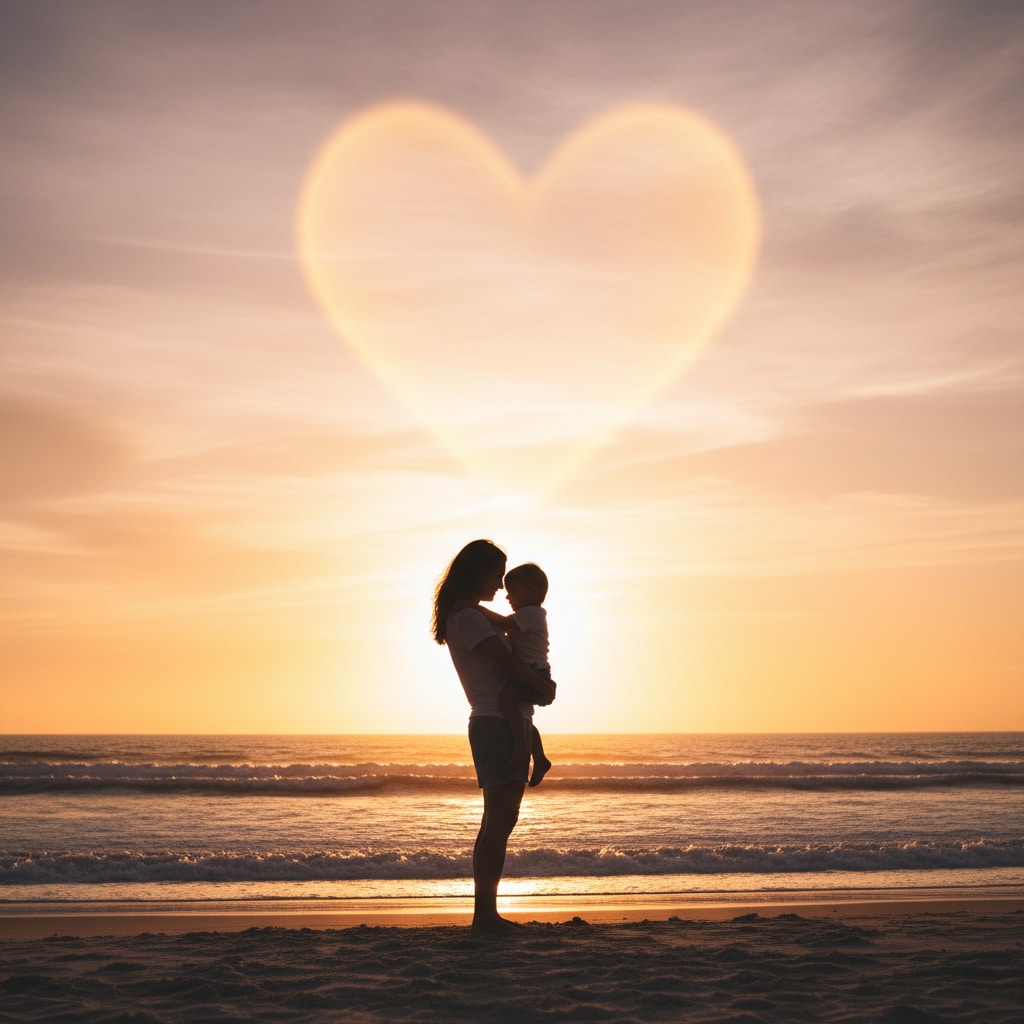 Mother Son Valentines Pictures - Romantic Sunset Golden Hour Session