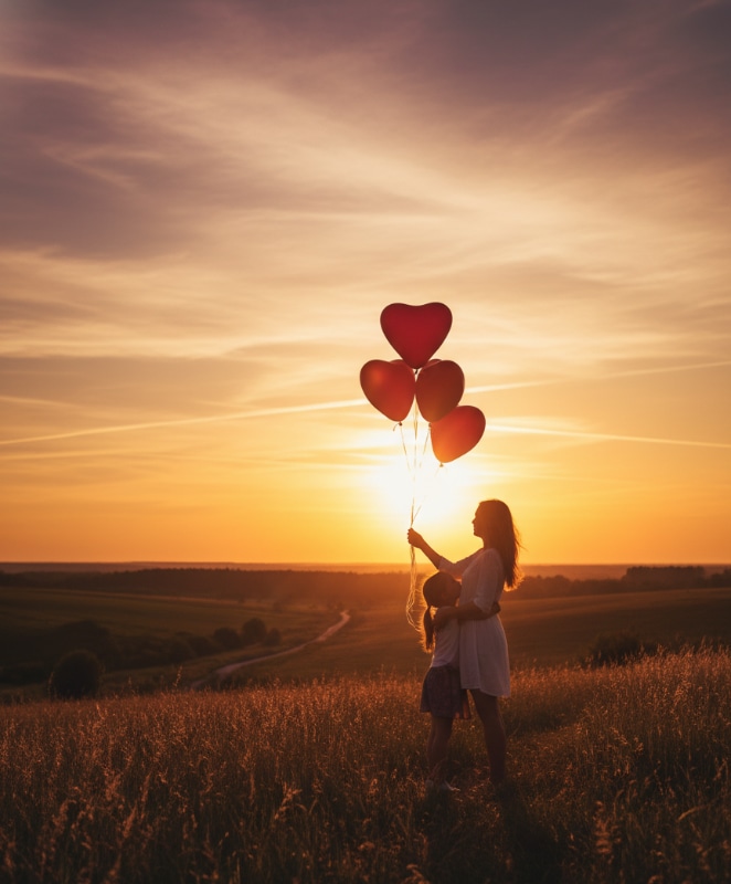 Sunset Heart Balloons 9