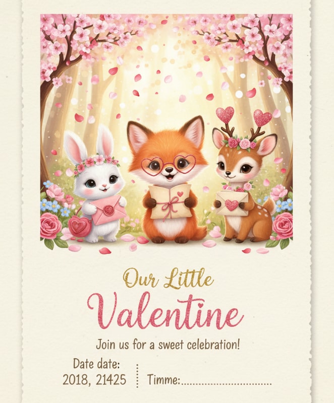 Sweet Animal Valentine Card 5