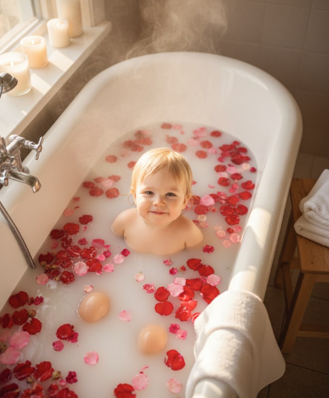 Toddler Milk Bath Hearts 8