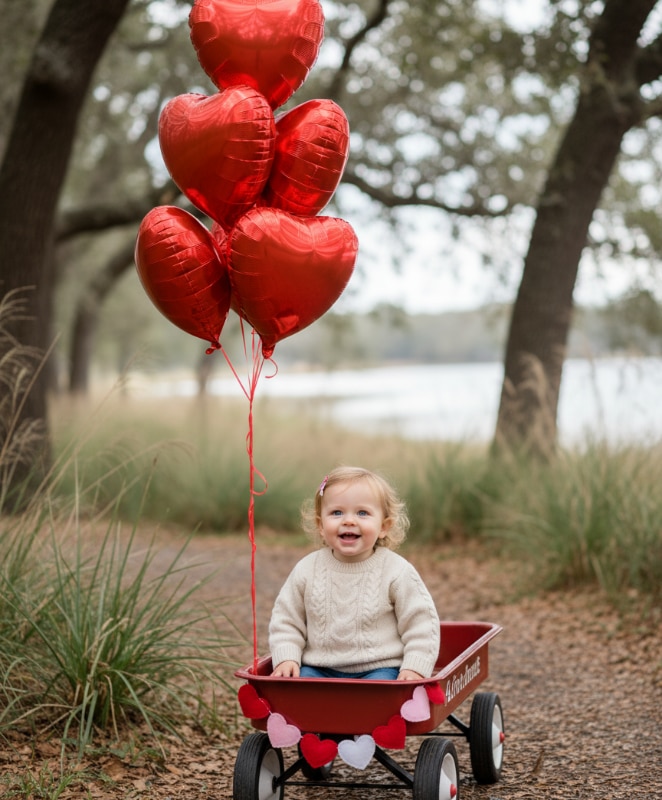 Toddler Red Wagon Hearts 16
