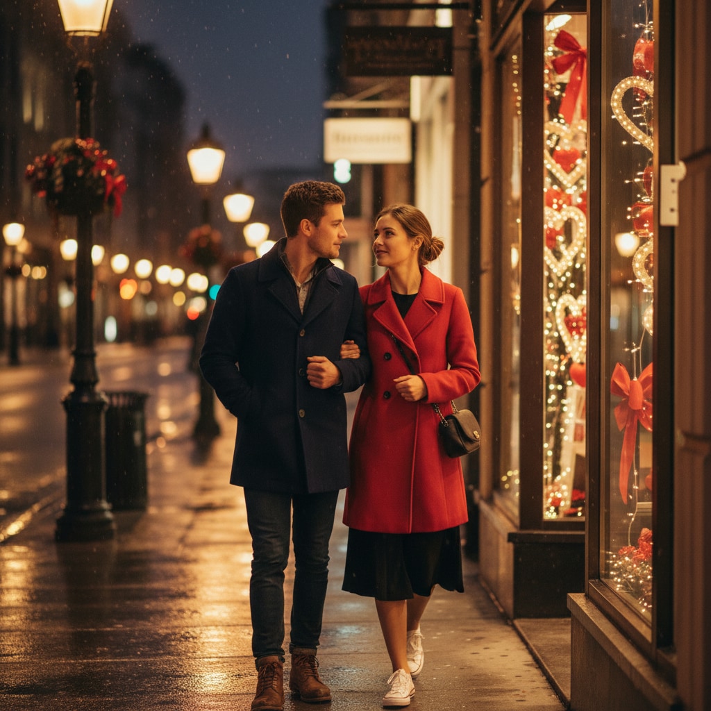 neon valentines couple photo