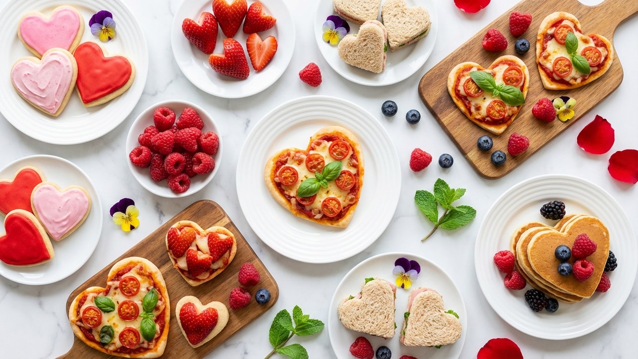 valentine desktop background heart-shaped foods