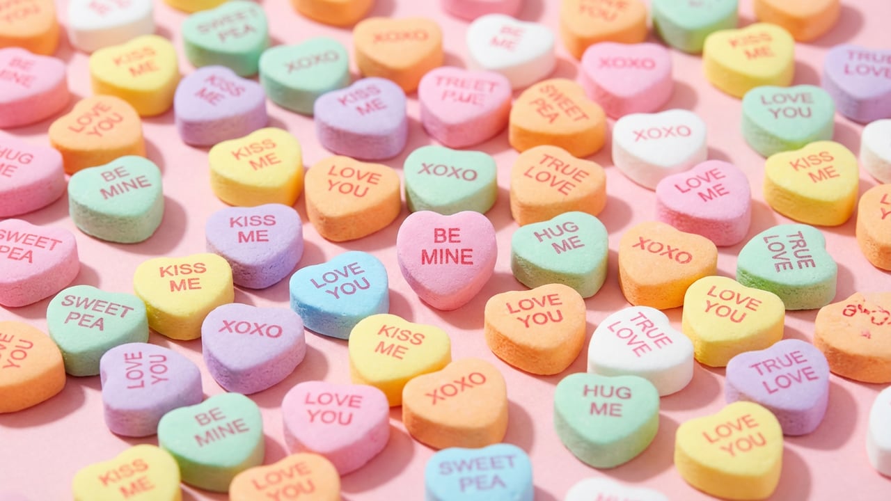 valentines day desktop wallpaper candy hearts