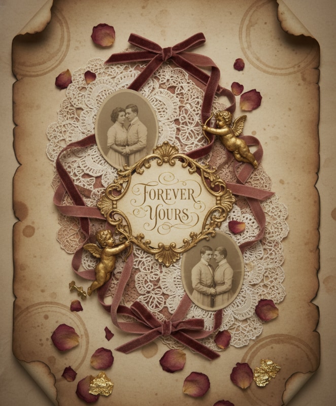 Vintage Victorian Lace Card