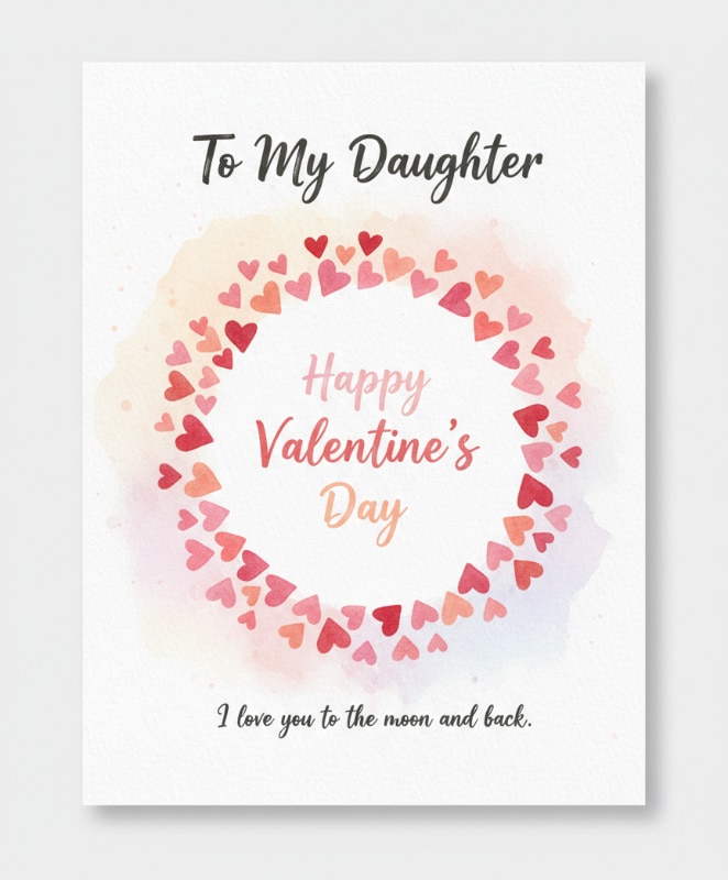 Watercolor Hearts Lettering 2