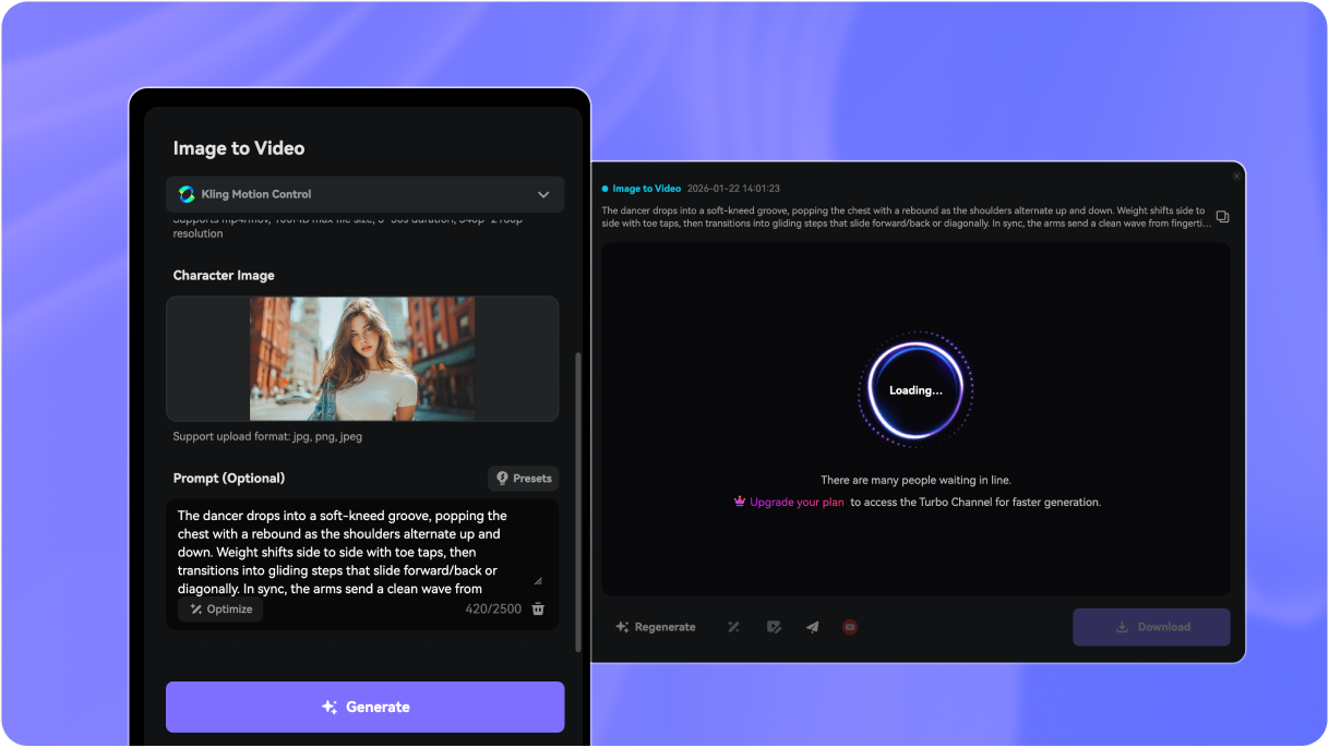 Step 2: Add a Reference Motion Video