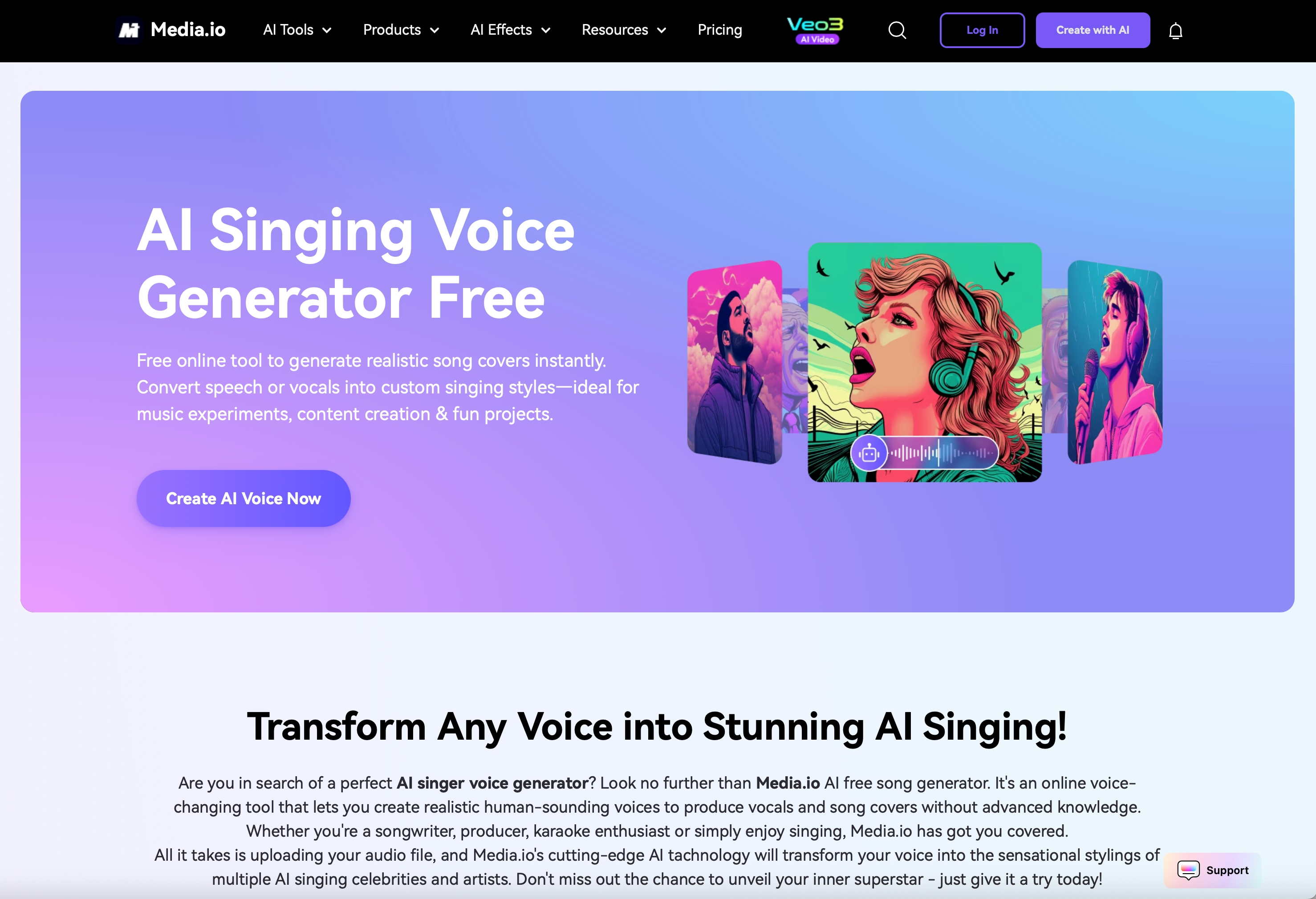 Media.io AI Singing Generator