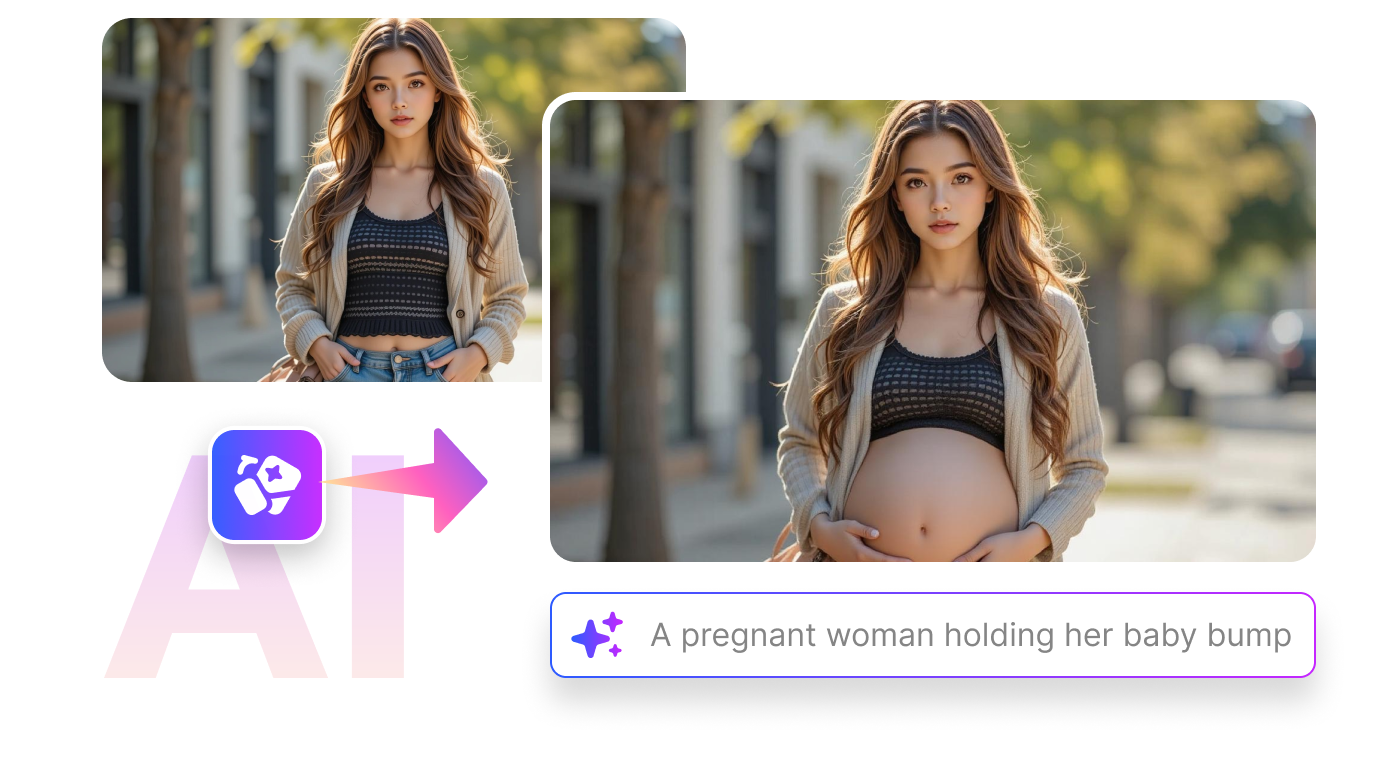 visualize yourself with ai pregnant function