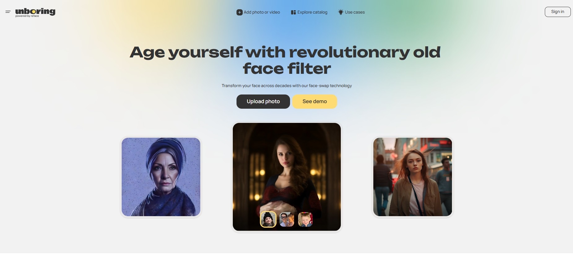 Reface Unboring AI images