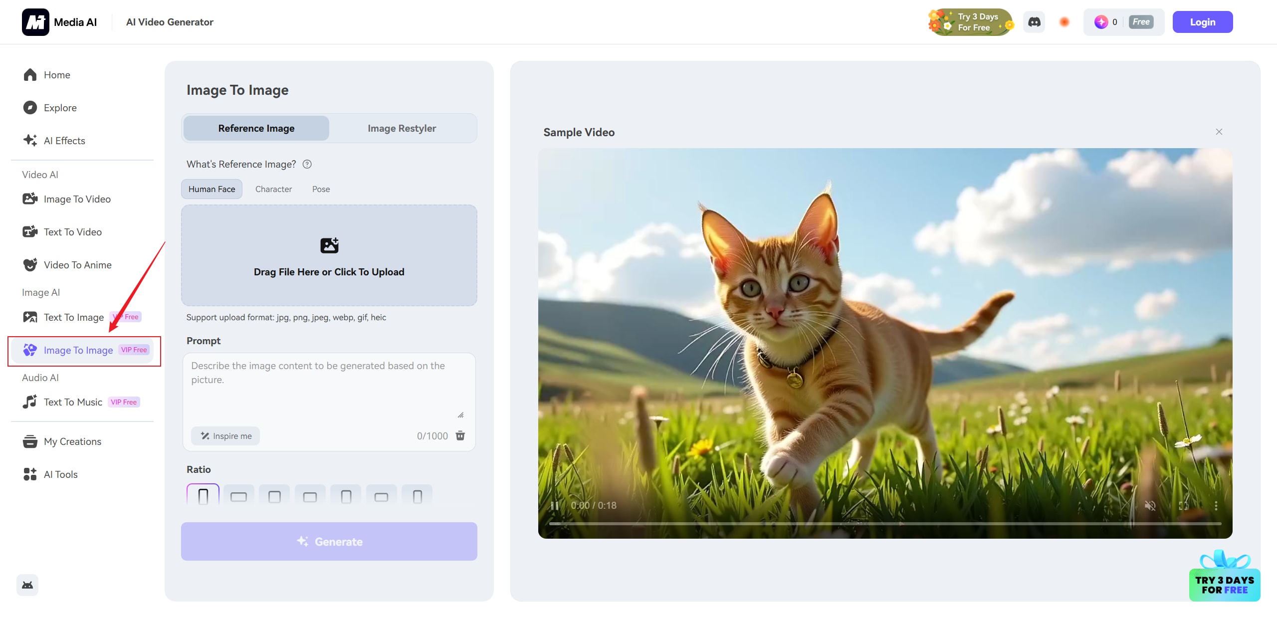 access media.io's royal ai pet portrait generator