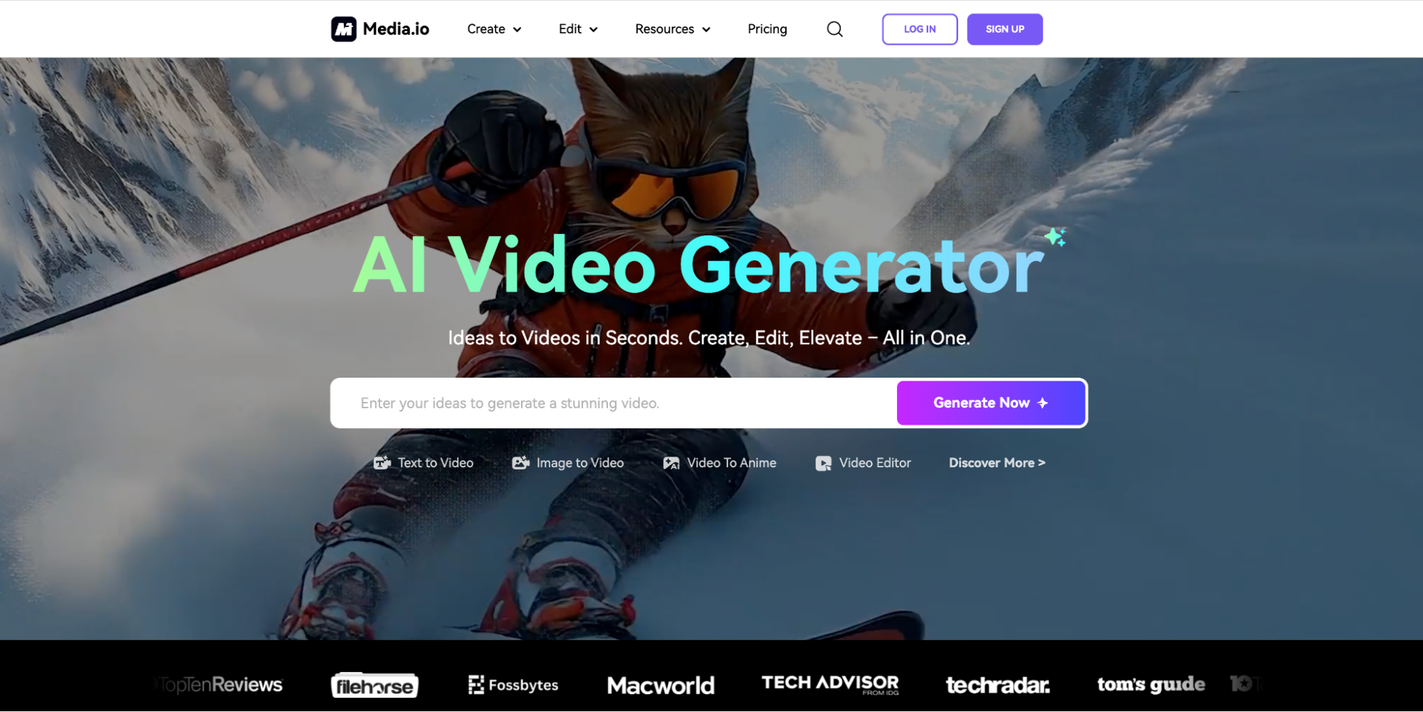 Best Alternatives to Tavus AI video generator- media.io