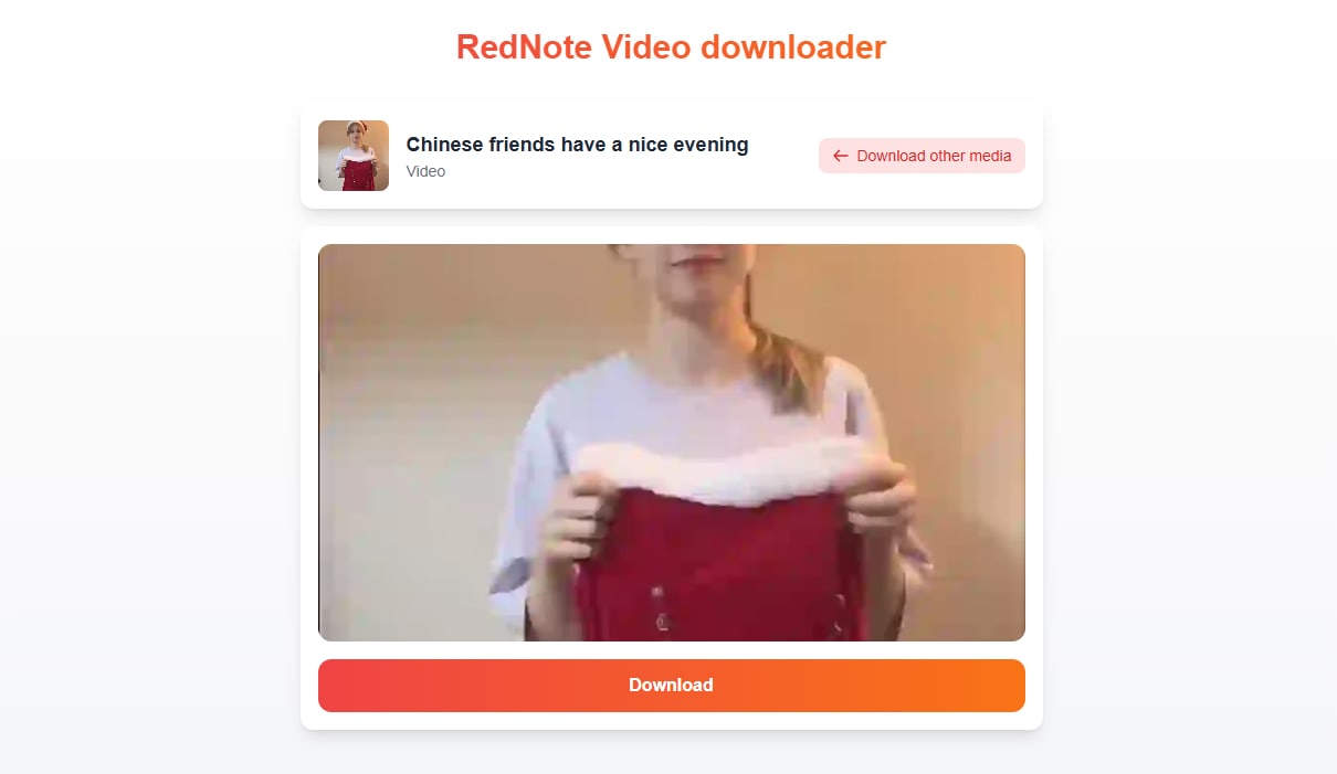 download rednote video